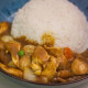 Chicken and Beef Curry with Boiled Rice